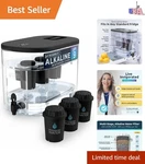 Alkaline Countertop Water Filter Dispenser, Large 52-cup Capacity, Mineralize.... Fixed Price $78.35.