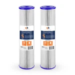 2pk Of Big Blue 5 M Pleated Washable Sediment Water Filter 20"x4.5" By Aquaboon. Fixed Price $52.79.
