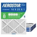 Enhance Air Quality With 16x25x1 Merv 8 Filters - 4 Pack, Allergen Defense. Fixed Price $87.99.