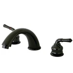Kingston Brass Water Onyx Deck Mounted Roman Tub Filler With Lever. Fixed Price $441.61.