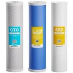 Max Water Whole House Softening Filter Set 20" X4.5" Sediment, Cation, Cto. Fixed Price $128.65.