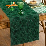 St. Patrick's Day Table Runner 13x72 Inch 3d Shamrock Jacquard Decorations For T. Fixed Price $7.99.