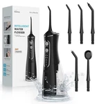Oasismile Water Flosser For Teeth Cleaning, 300ml Portable Cordless Black. Fixed Price $45.99.