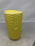 Starbucks Yellow Siren Logo Tumbler 12oz Textured Wave Design With Lid. Fixed Price $29.99.