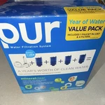 Pur Faucet Mount Filter Value Pack, 3 Filters, Carbon Filtration, Blue/white. Fixed Price $22.00.