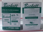Two Beckett F100-10b Spin On Filter Element Replaces Pure Pro F100-10w, Garber. Fixed Price $48.00.
