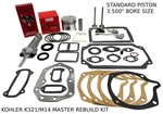 Standard Engine Master Rebuild Fits Kohler K321, M14, Valves Gasket Set With Rod. Fixed Price $149.95.