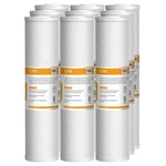 9 Pack 20" X 4.5" Big Blue Carbon Block Water Filter Whole House Cartridges 5 M. Fixed Price $39.97.