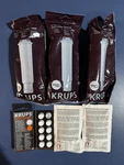 Krups Espresso Kit: 3 Claris F088 Filters, 2 Anti-calc F054, Cleaning Xs3000 Tab. Fixed Price $54.00.