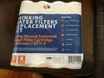 Aquaboon Drinking Water Filter Replacement Set: String Wound, 1 Mic, Q: 4, 10". Fixed Price $17.00.