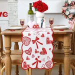 Frienda Valentines Day Table Runner 13 X 72 Inch Red Heart Bow Scalloped R. Fixed Price $13.37.