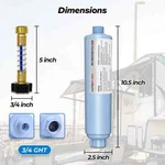 Rv Water Filter With Plastic Flexible Hose Remove Odors Chlorine Rust Sediment. Fixed Price $17.99.