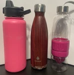 Lot Of 3 Reusable Water Bottles Simple Stainless Steel Fruit Infuser Bottle. Fixed Price $20.00.