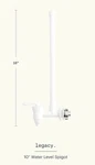 10" Boroux Water Level Spigot White- Fits Legacy, Royal Berkey. Fixed Price $50.00.