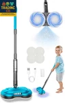 Kids Toy Electric Spin Mop, Rechargeable Cordless Mop W/ Water Sprayer. Fixed Price $52.99.