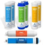 1 Year Reverse Osmosis System Replacement Filter Set 8 Filters 100 Gpd. Fixed Price $91.99.