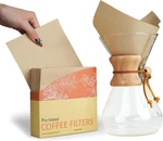 Pre-folded Natural Unbleached Coffee Filters - 50 Pack, Compatible With.... Fixed Price $18.99.