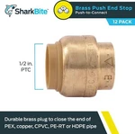 Sharkbite U514lf 1/2 Inch End Cap Lead-free Dzr Brass Push-fit Connection For Pe. Fixed Price $20.12.