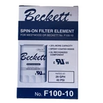 Beckett F100-10 / F10010 Spin-on Residential Fuel Oil Filter Element 10 Micron. Fixed Price $19.99.