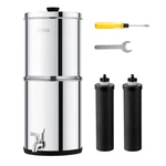 Vevor 1.5g Gravity-fed Water Filter Countertop System Stainless Steel 2 Filters. Fixed Price $83.15.