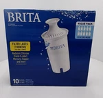 Brita Standard Water Filter Replacement 10 Pack Pitcher Dispenser Model 0803. Fixed Price $28.00.
