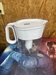 Brita Water Filtration Pitcher White Handle Wave Model Ob53/ob03. Fixed Price $10.00.