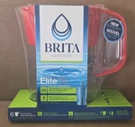 New Brita Elite 6-cup Red Water Pitcher 1 Pack Clean Filter Smart Alert. Fixed Price $25.00.