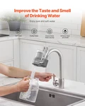 Vevor Faucet Mount Water Filter, Vertical Purifier For Sink Tap, Carbon Fi. Fixed Price $32.88.