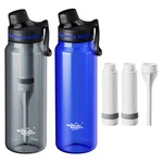 1060ml Water Filter Bottle,water Straw,4stage For Daily Hydration Travel. Fixed Price $19.99.