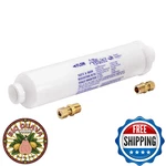 Ez-flo 10 Inch Line Water Filter, Brass 1/4 Mip X 7/16 Compression Ada. Fixed Price $51.83.