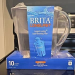 Brita Longlast 10 Cup Water Filter Pitcher Clear Removes Lead Mercury. Fixed Price $30.00.
