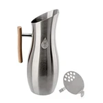 - Stainless Steel Water Pitcher With Lid, Ice Guard, And Wooden 1.9l Silver-nf. Fixed Price $61.92.
