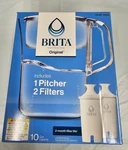 Brita Champlain 10-cup Water Filter Pitcher + 2 Filters, New -. Fixed Price $24.98.