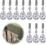 Glarks Tablecloth Weights Set, 10pcs Metal Clip Ab Crystal Longan, Clear. Fixed Price $16.04.
