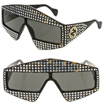 Gucci Authentic Hollywood Forever 0357 Brown Crystal Stud Sunglasses Gg0357 001. Fixed Price $725.00.
