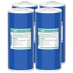 4 Pack 10"x4.5" Big Blue Kdf Carbon Whole House Water Filter Softener Cartridges. Fixed Price $45.99.