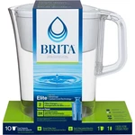 Brita Tahoe 10-cup Lg Water Filter Pitcher In White W/ 1-elite Filter, Bpa Free. Fixed Price $23.95.