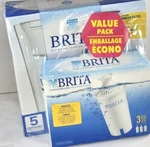 Brita Value Pack Pitcher & 4 Filters 5-cup Filtered Water. Fixed Price $33.47.