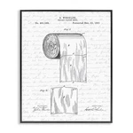 Stupell Industries Toilet Paper Roll Patent Black And White Bathroom Design B.... Fixed Price $130.99.