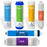 6 Months Alkaline Reverse Osmosis System Replacement Set Filters 100 Gpd. Fixed Price $114.99.