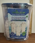 Reduce Water Filtration System 6 Cup Pitcher 3 Filters Bpa Free Plastic A20. Fixed Price $29.99.