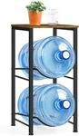 Water Jug Holder 5 Gallon Bottle With Top Shelve 2 Tier Brown. Fixed Price $43.35.