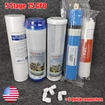 5 Stage Reverse Osmosis System Water Filter With 75gpd Ro Membrane 5-pack Set Us. Fixed Price $26.99.