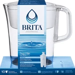 Brita 10-cup Water Filter Pitcher In White With 1-elite Filter, Bpa Free. Fixed Price $24.50.