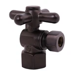Westbrass 1/4-turn Cross Handle Angle Stop, 1/2" Ips X 3/8" Od, Oil Rubbed Br.... Fixed Price $33.78.