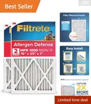 2-pack 16x25x1 Mpr 1000 Air Filters - Enhance Home Quality, 3- Use. Fixed Price $38.43.