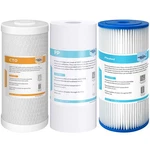 3-stage 10"x4.5" Big Blue Pleated+sediment+cto Carbon Water Filter Whole House. Fixed Price $59.99.