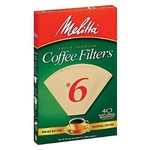 Melitta Premium #6 Cone Paper Coffee Filters Natural Brown, 40 Count - 3 Pack. Fixed Price $16.99.