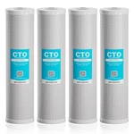 4 Pcs Big Blue Cto Carbon Block Water Filters 20" X4.5 Whole House Cartridges. Fixed Price $108.85.