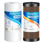 Pureplus 5 Micron 4.5" X 10" Whole House Water Filter Combo Kit With Sediment, K. Fixed Price $70.81.